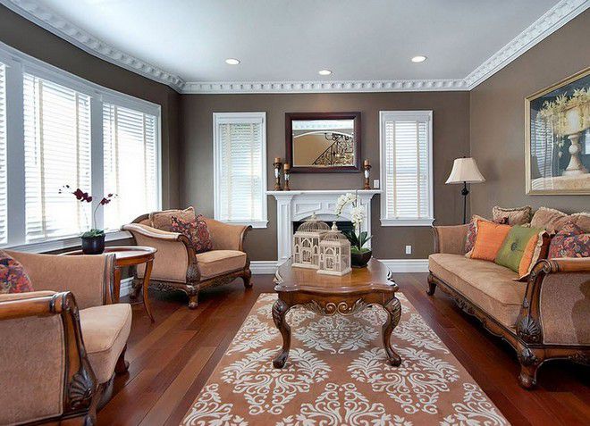 цвет стен в гостиной 15