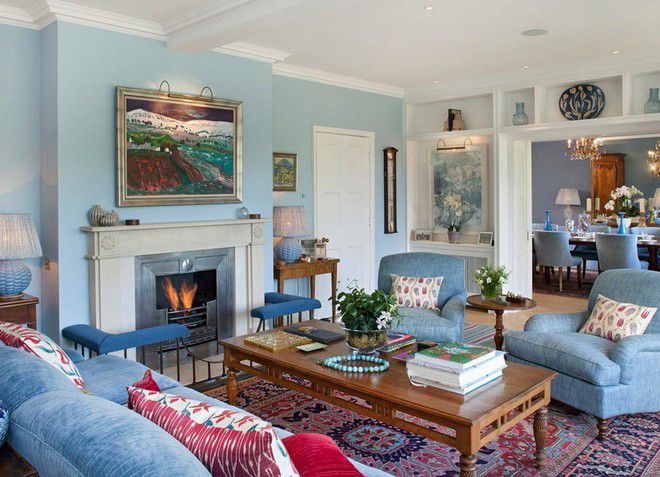 цвет стен в гостиной 9