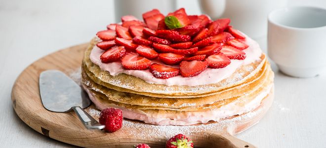 блинный клубничный торт блинный клубничный торт