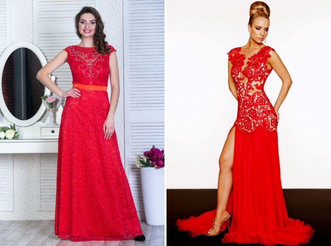 красное кружевное платье в пол красное кружевное платье в пол