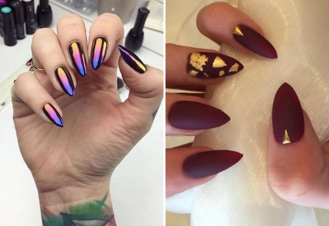 оригинальный маникюр на острые ногти оригинальный маникюр на острые ногти