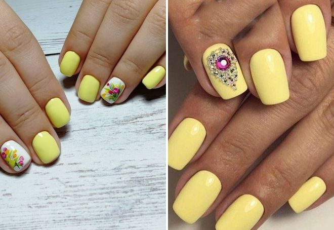 Пастельно-желтый маникюр Пастельно-желтый маникюр