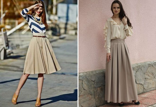 бежевая юбка в складку с чем носить бежевая юбка в складку с чем носить
