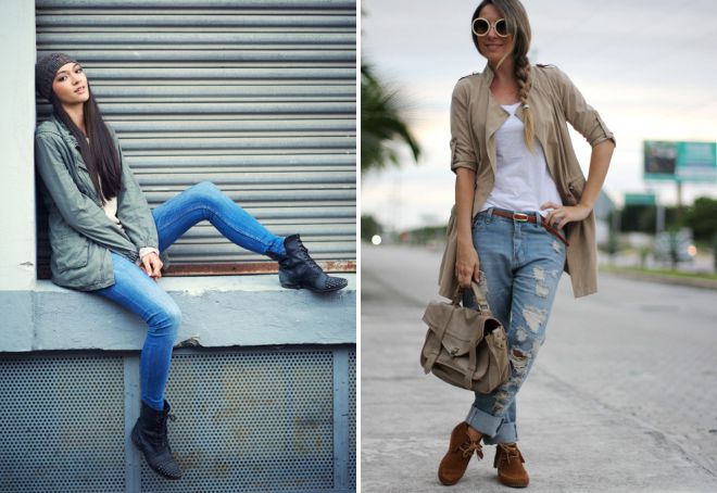 ботильоны без каблука с джинсами ботильоны без каблука с джинсами