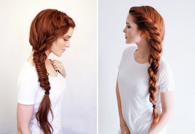 красивая коса на бок красивая коса на бок