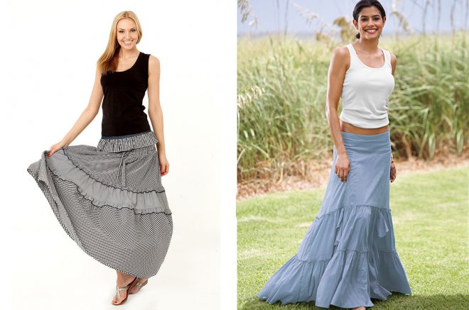 летняя ярусная юбка в пол летняя ярусная юбка в пол