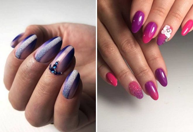 маникюр омбре со втиркой маникюр омбре со втиркой