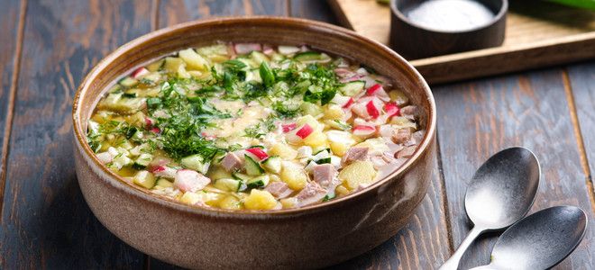 фото11 окрошка с колбасой и курицей