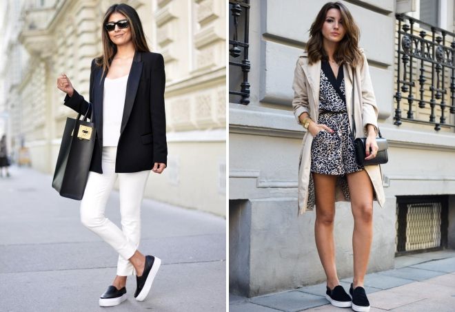 с чем носить черные слипоны с чем носить черные слипоны