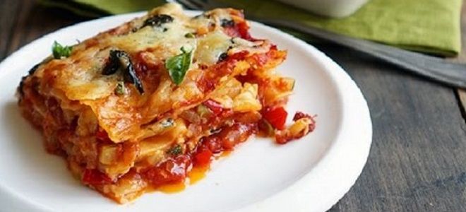 вегетарианская лазанья вегетарианская лазанья