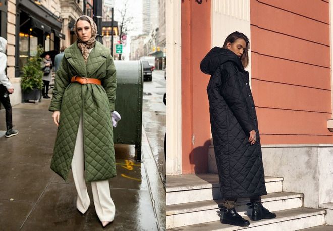 женское длинное стеганое пальто женское длинное стеганое пальто