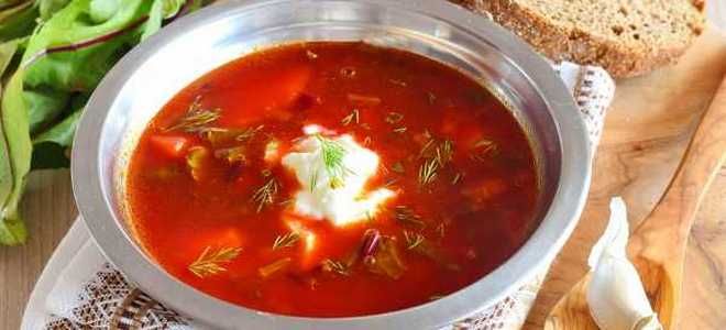 борщ со свекольной ботвой и свеклой борщ со свекольной ботвой и свеклой