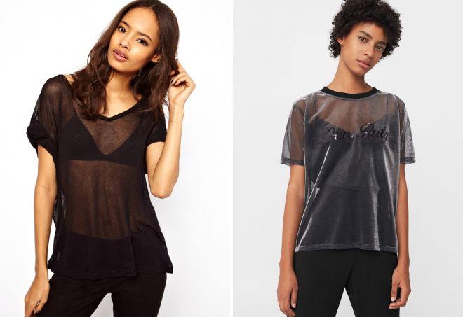 черная прозрачная футболка черная прозрачная футболка