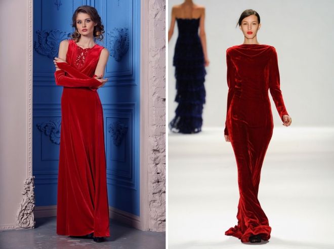 красное бархатное платье в пол красное бархатное платье в пол