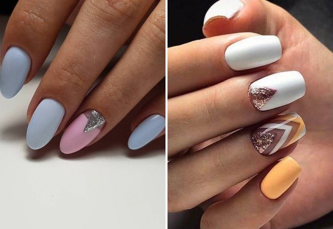 Маникюр с геометрией в пастельных тонах Маникюр с геометрией в пастельных тонах