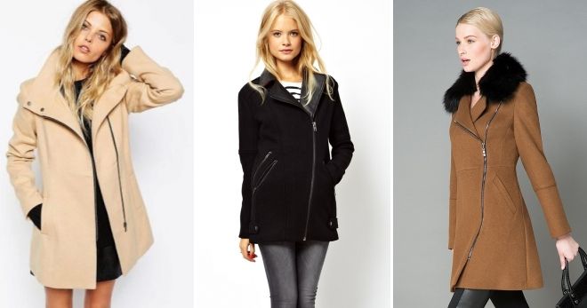 Модное пальто на молнии Модное пальто на молнии