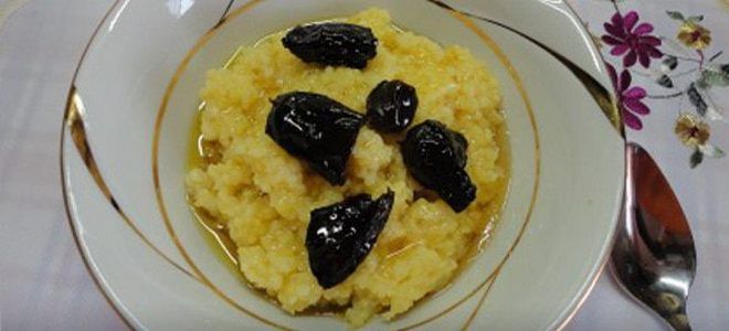 пшенная каша с черносливом пшенная каша с черносливом