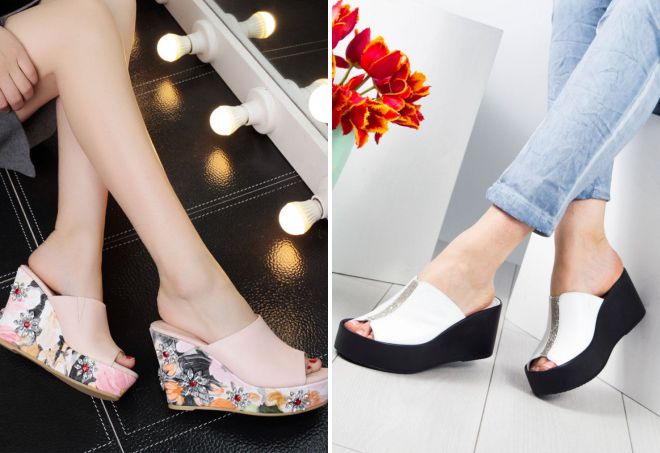 закрытые шлепки на платформе закрытые шлепки на платформе