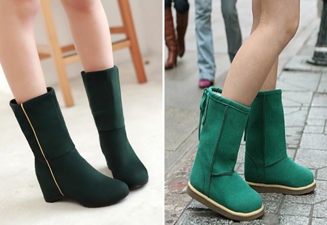 зеленые сапоги без каблука зеленые сапоги без каблука