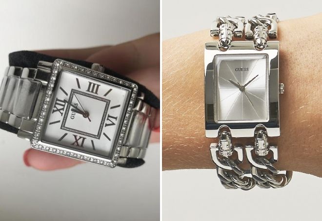 женские квадратные часы guess женские квадратные часы guess