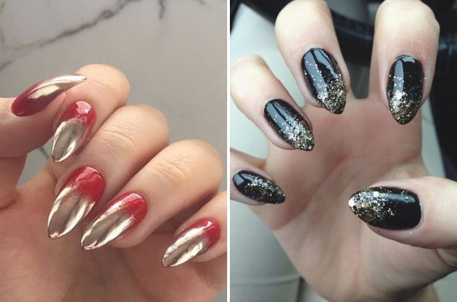 золотой маникюр омбре золотой маникюр омбре