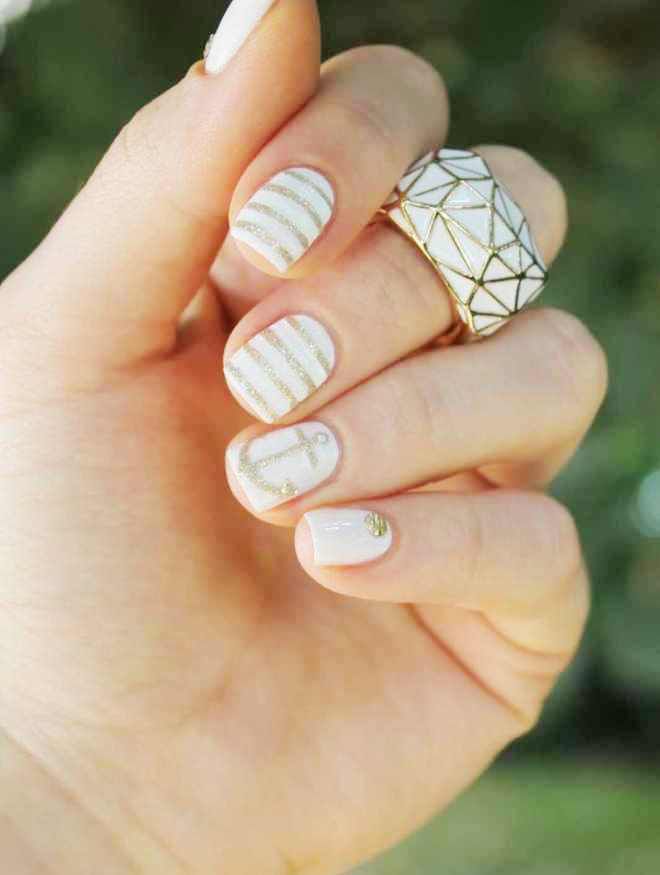 нежный белый маникюр золото нежный белый маникюр золото