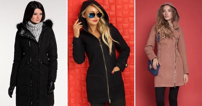 Пальто на молнии с капюшоном Пальто на молнии с капюшоном