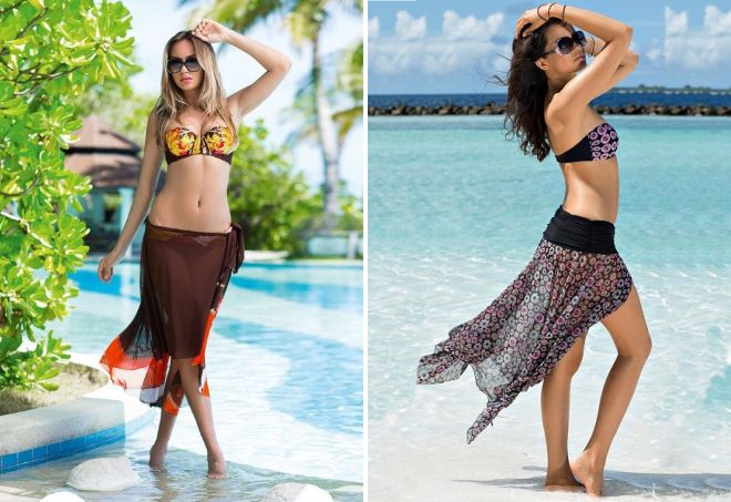 пляжная юбка с запахом пляжная юбка с запахом