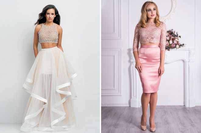 вечерний костюм юбка и топ вечерний костюм юбка и топ