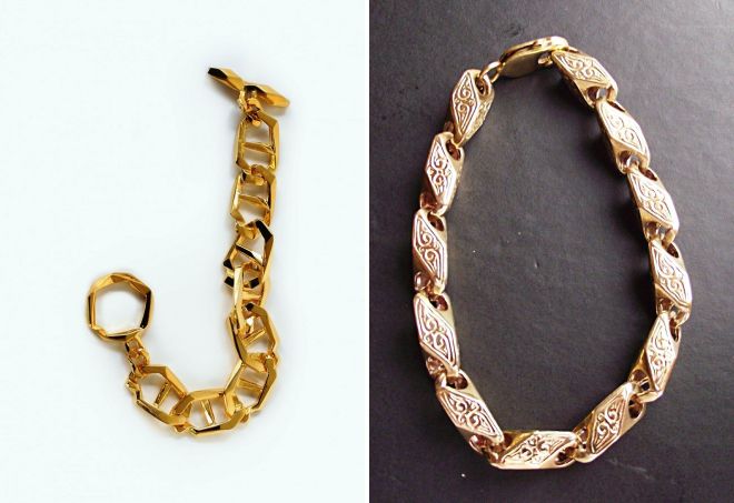 женский литой золотой браслет женский литой золотой браслет