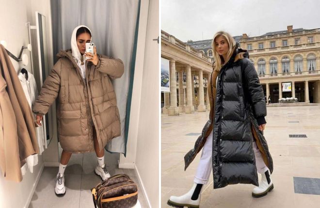 женский пуховик оверсайз с капюшоном женский пуховик оверсайз с капюшоном