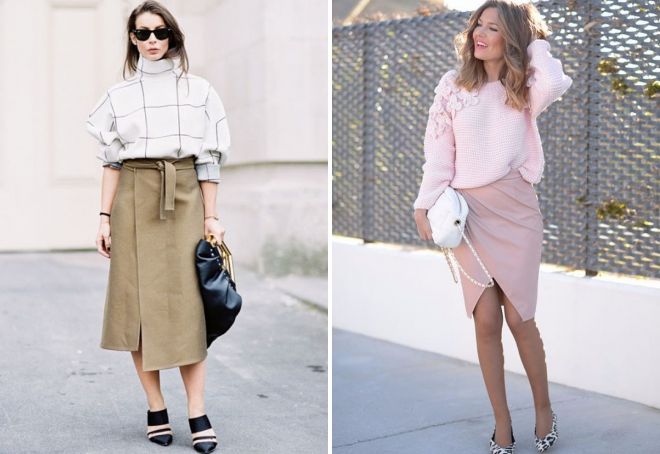 бежевая юбка с запахом бежевая юбка с запахом