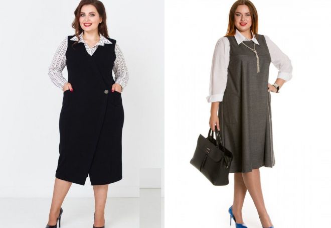 деловой сарафан для полных деловой сарафан для полных