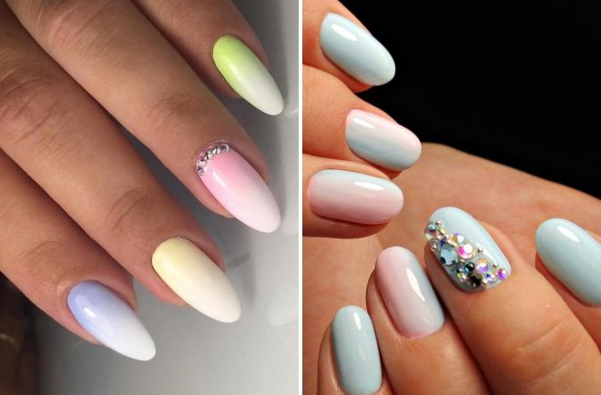 маникюр омбре в пастельных тонах маникюр омбре в пастельных тонах