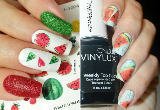 наклейки на ногти арбуз наклейки на ногти арбуз