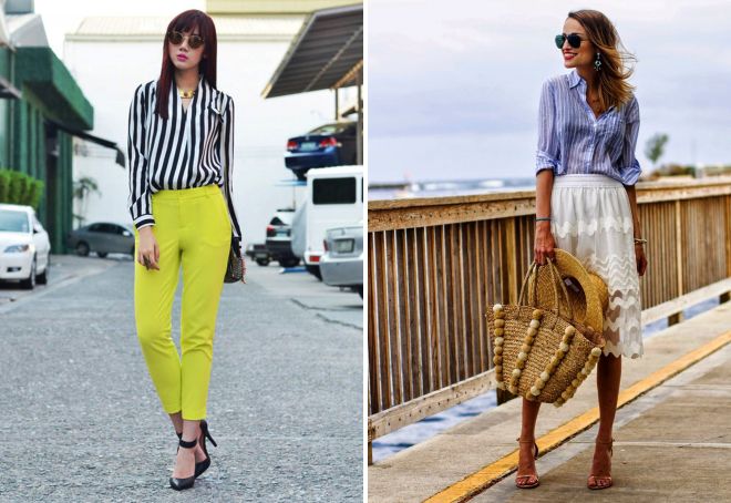 с чем носить рубашку в полоску с чем носить рубашку в полоску