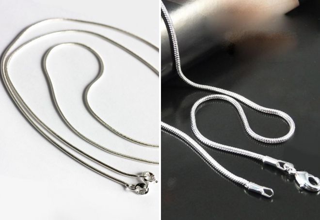 серебряная цепочка шнурок серебряная цепочка шнурок
