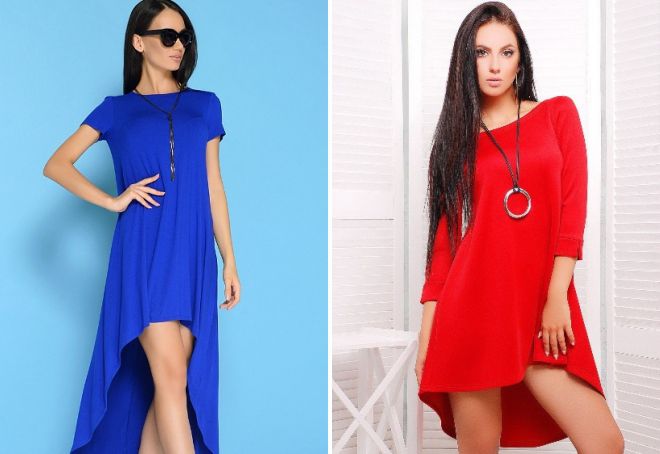 асимметричное платье-трапеция