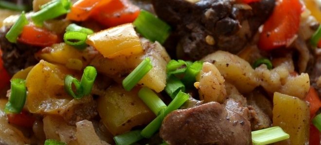 куриная печень с яблоками на сковороде куриная печень с яблоками на сковороде