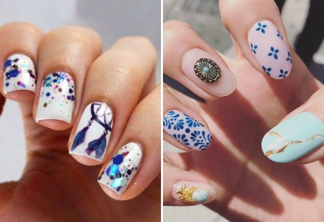маникюр в стиле бохо шик маникюр в стиле бохо шик