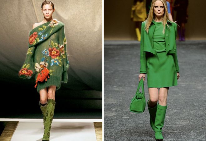 с чем носить зеленые сапоги с чем носить зеленые сапоги