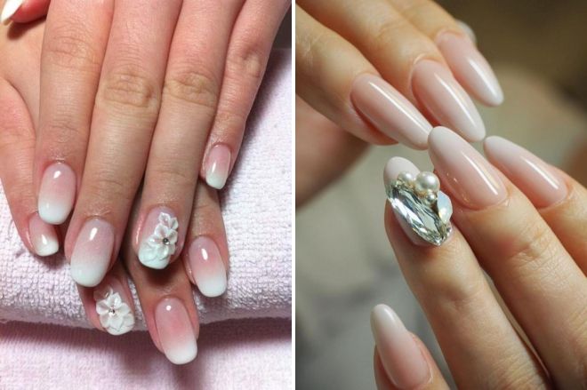 свадебный маникюр омбре свадебный маникюр омбре