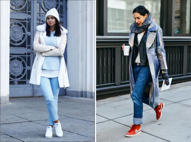 зимние джинсы с кроссовками зимние джинсы с кроссовками