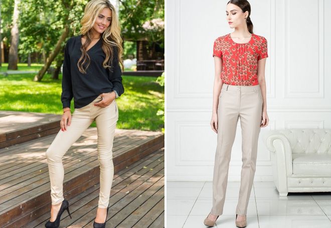 блузка под бежевые брюки блузка под бежевые брюки