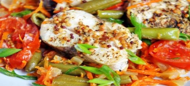 хек с овощами в духовке хек с овощами в духовке