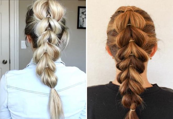 красивая коса из хвостиков красивая коса из хвостиков