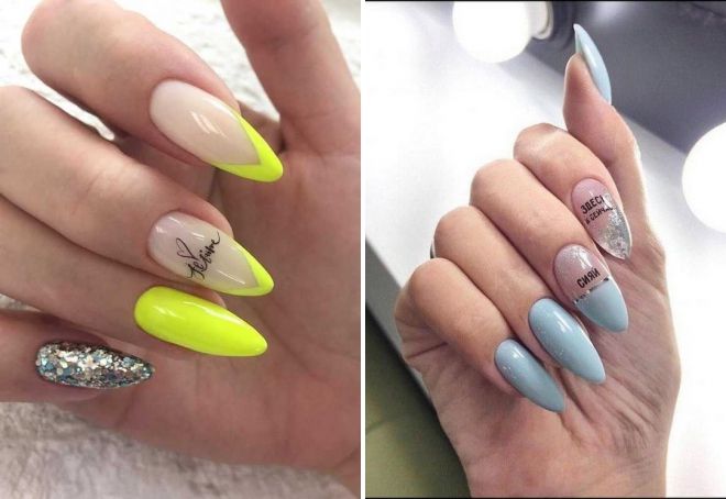летний маникюр на острые ногти летний маникюр на острые ногти