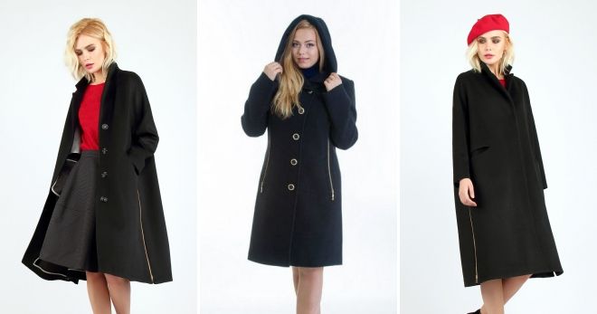 Пальто с молниями по бокам Пальто с молниями по бокам