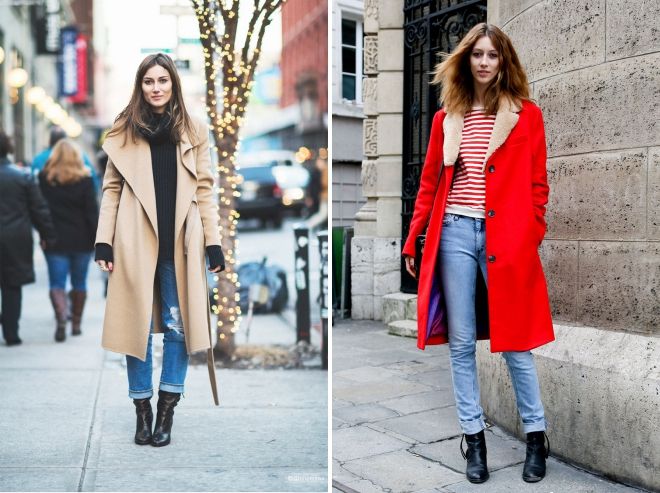 зимнее пальто с джинсами зимнее пальто с джинсами