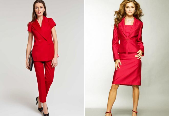 красный женский деловой костюм красный женский деловой костюм